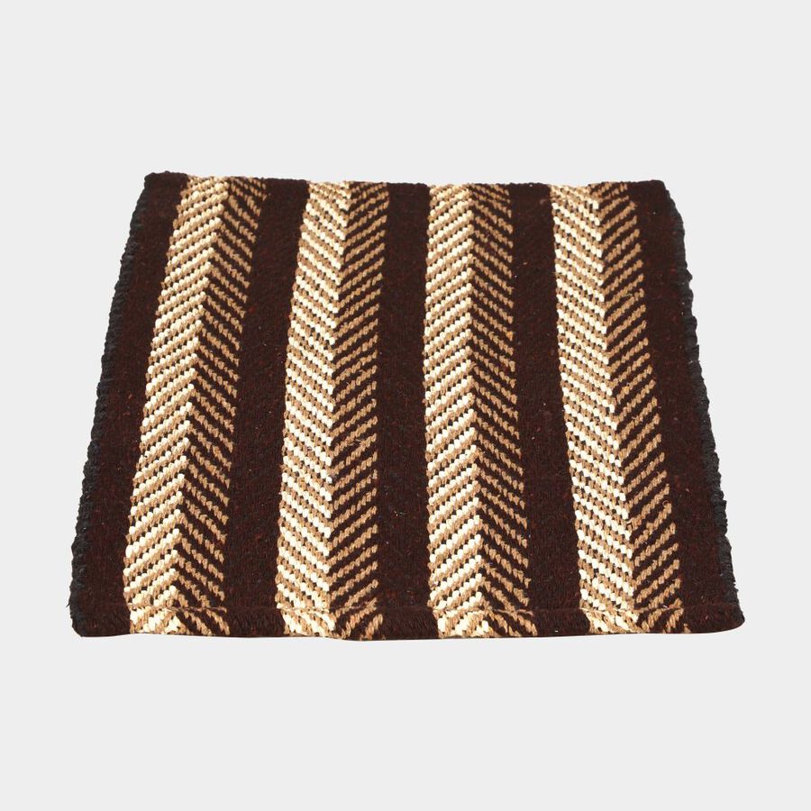 Brown Polyester Cotton Door Mat, , large image number null
