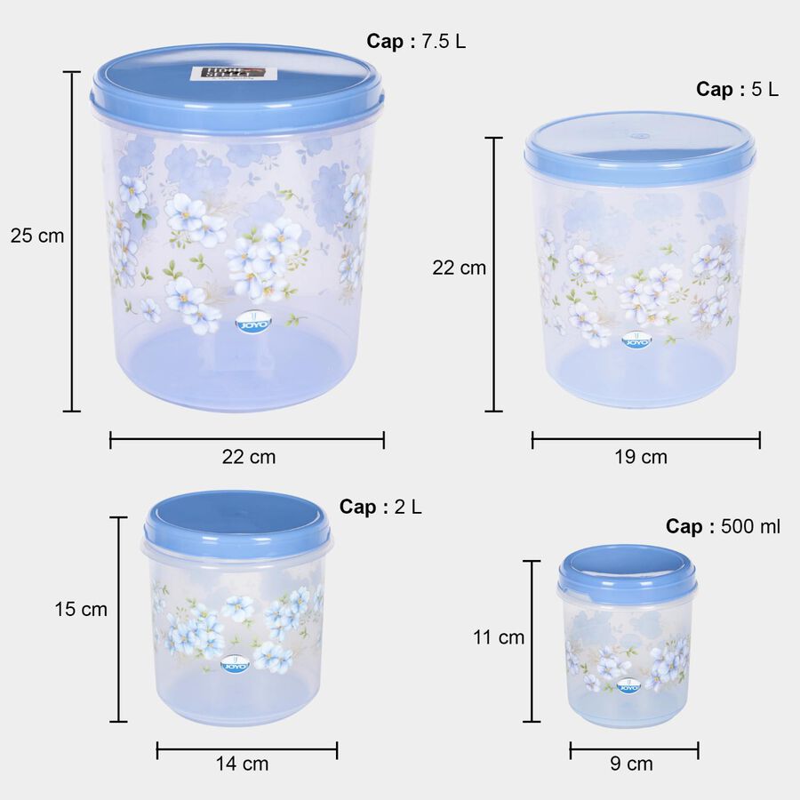 Plastic Containers 500ml | 2 L | 5 L | 7.5 L Set of 4, , large image number null