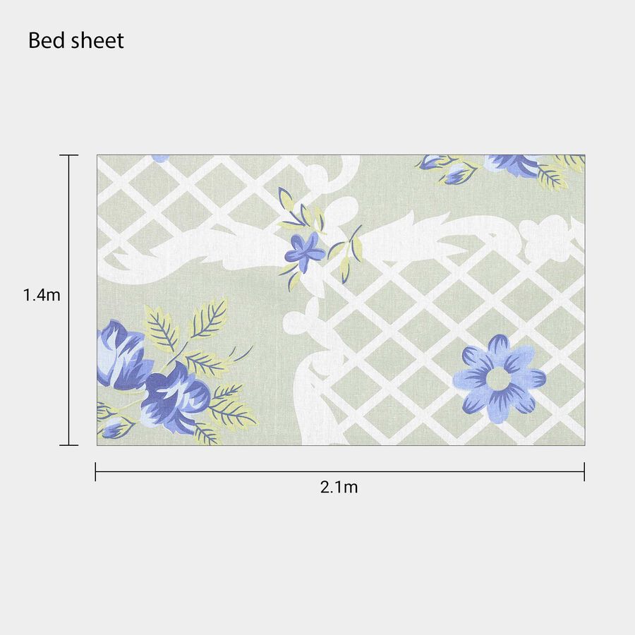 Home Beautiful 104 TC Cotton Single Bedsheet Vishal Mega Mart India