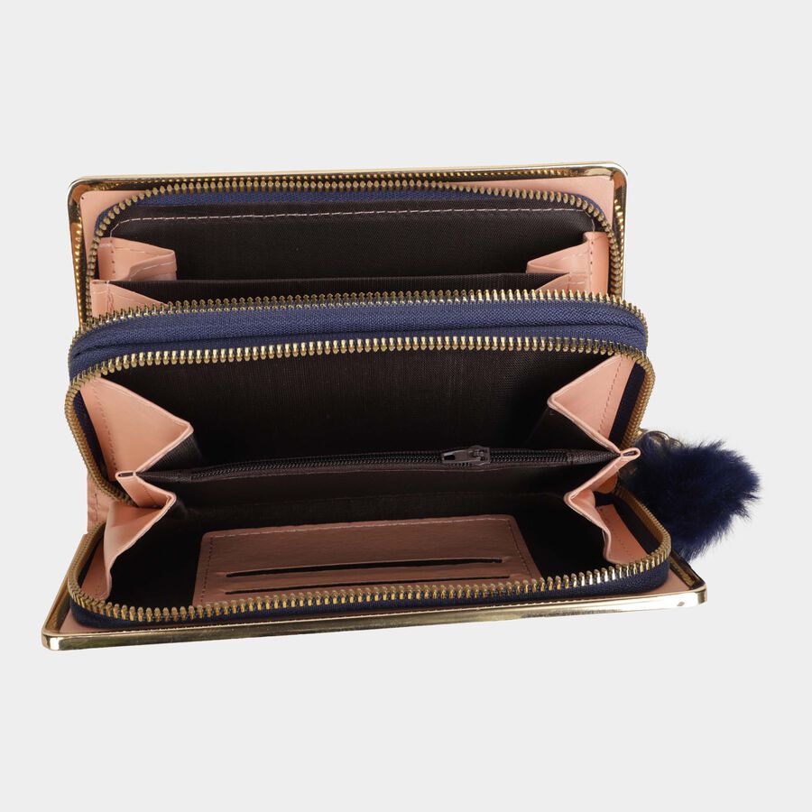 Women's Polyurethane Zipper Hand Pouch, , large image number null