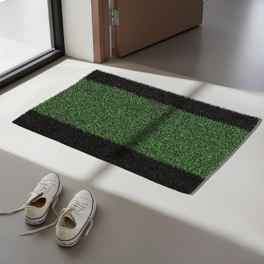Anti-Skid Green Polypropylene Door Mat, , large