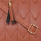 Women Embroidered Tan Handbag, , small image number null