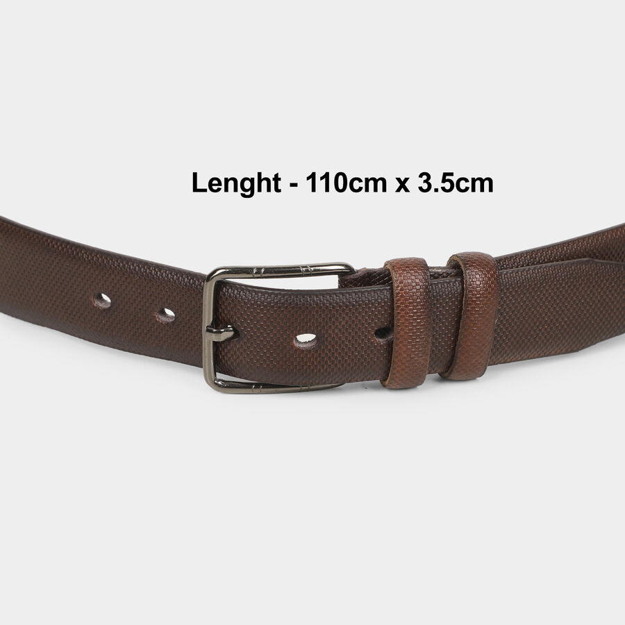 Men's Brown Polyurethane Formal Belt, , large image number null