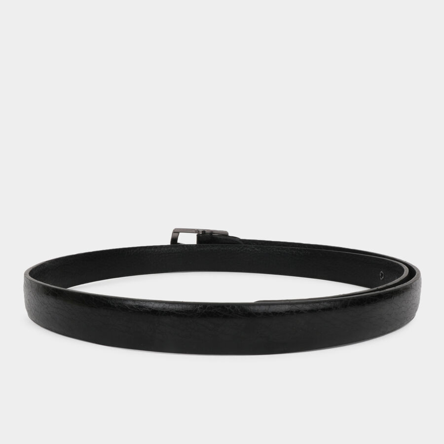 Women's Black Polyurethane Belt, , large image number null