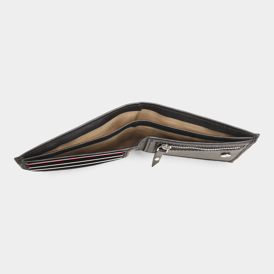 Black Polyurethane Wallet, , large