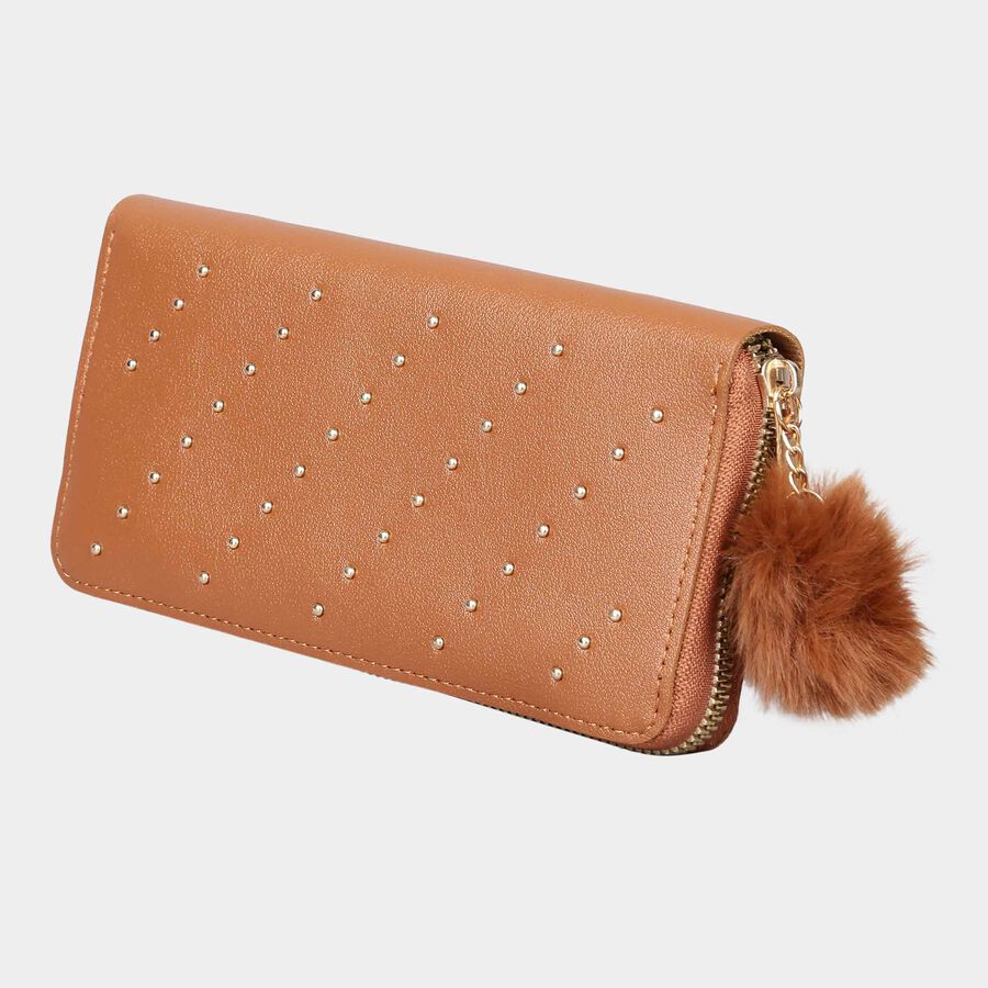 Women's Polyurethane Zipper Hand Pouch, , large image number null