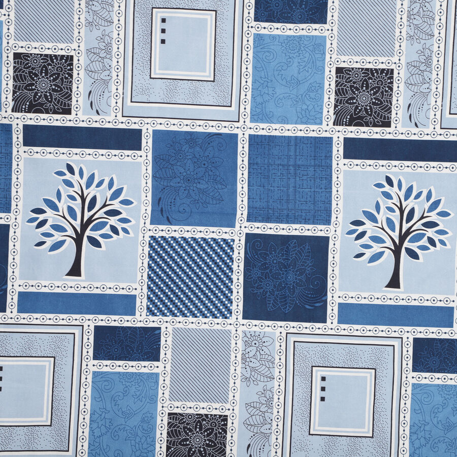 120 GSM Blue Polyester Double Bedsheet, , large image number null