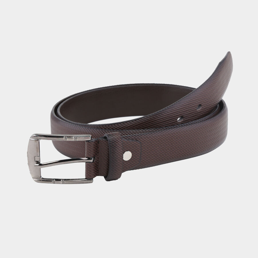 Men's Brown Polyurethane Formal Belt, , large image number null