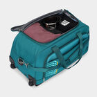 2 Wheels Light Blue Polyester Duffle Trolley, , small image number null