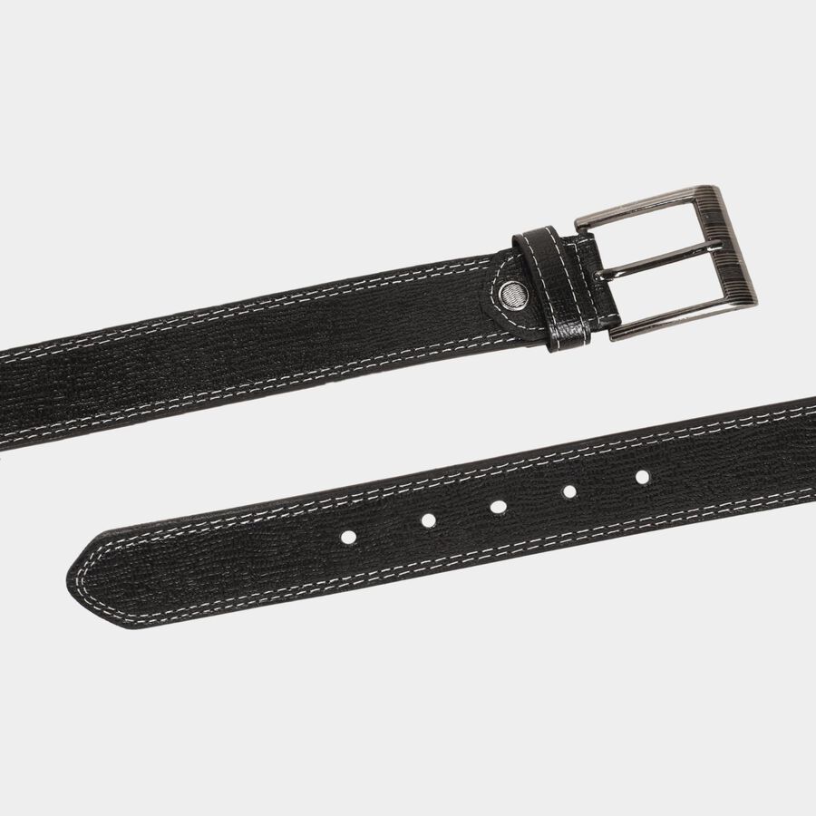 Men's Black Polyurethane Casual Belt, , large image number null