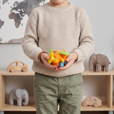 Kid's Orange Plastic Plane