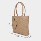 Women's Beige Pu Hand Bag, , small