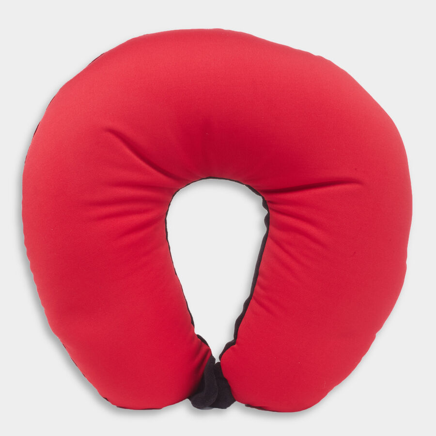 Red Microfiber And Beans Neck Pillow, , large image number null