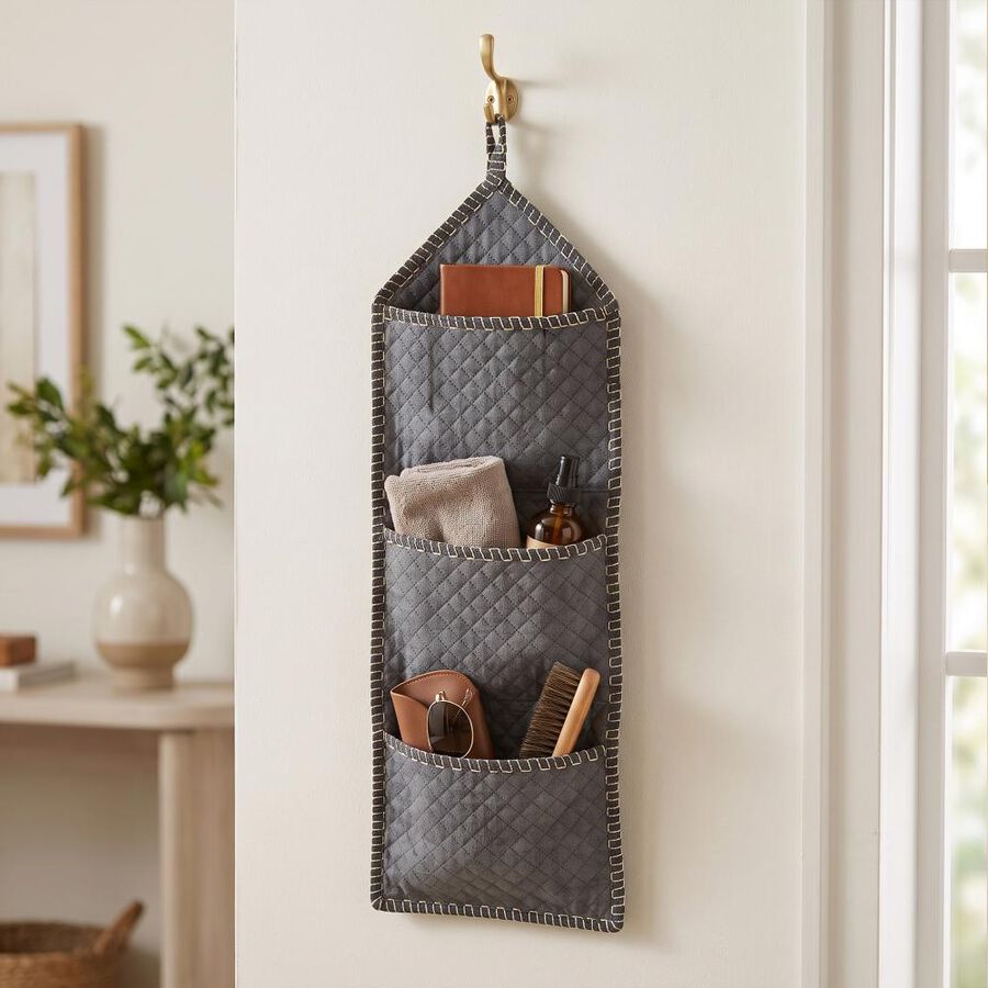 Grey Polyester Cotton Wall Hanging, , large