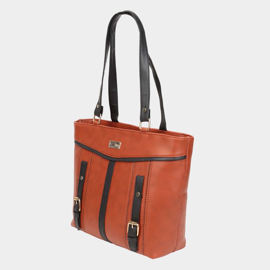 Women's Tan Polyurethane Hand Bag, , large image number null