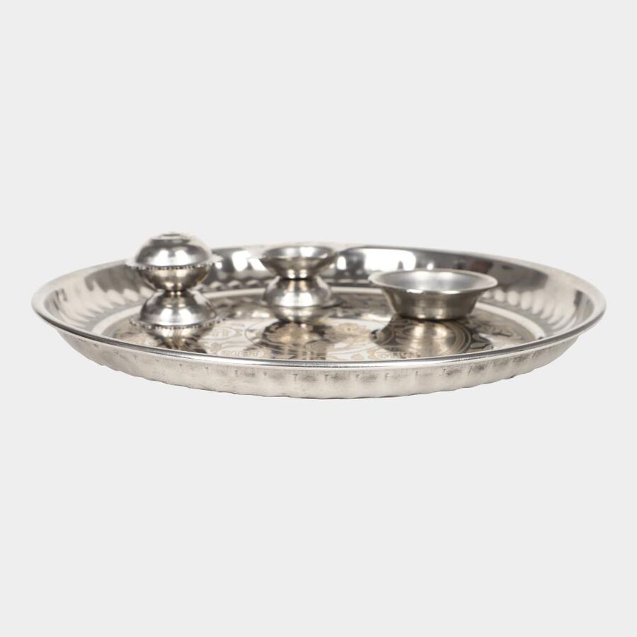Steel Pooja Plate, , large image number null