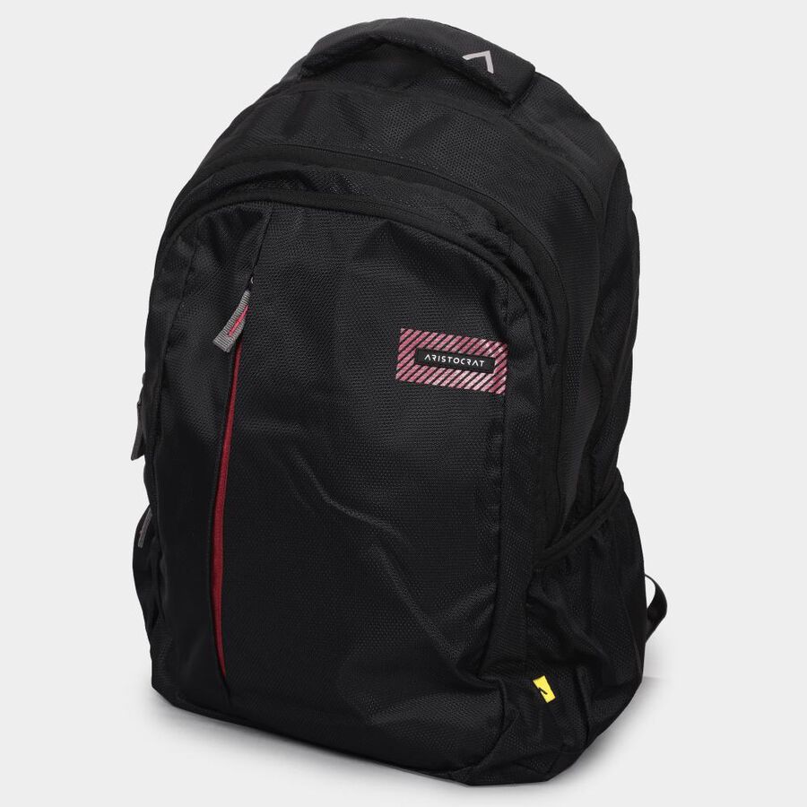 Black Polyester Backpack with Laptop Compartment, 32 L (Approx), , large image number null