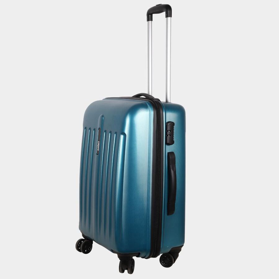 8-Wheel Light Blue Polypropylene Hard Case Trolley, Medium, , large image number null