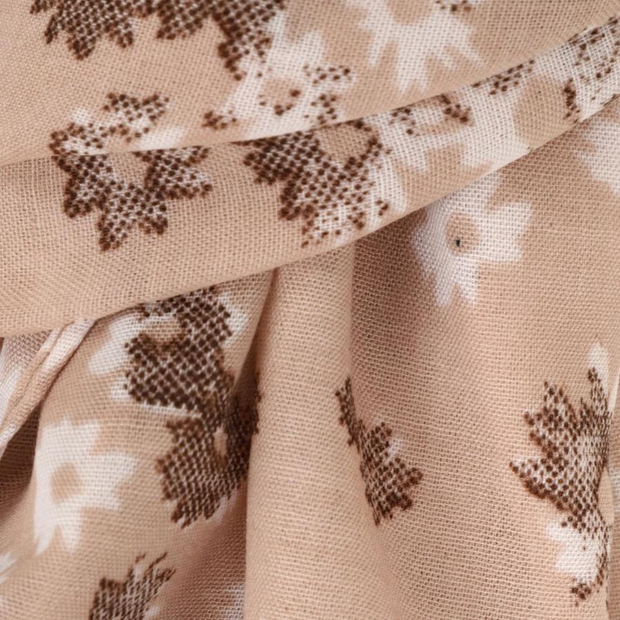Women's Beige Viscose Scarf, , large image number null