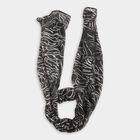 Women's Black Viscose Scarf, , small image number null