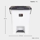 15 L White Plastic Dustbin, , small image number null