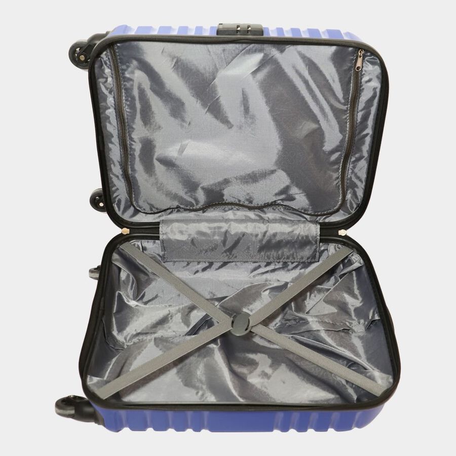 4-Wheel Blue PVC Matee Hard Case Trolley, Small, , large image number null