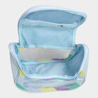 Women's Light Blue Polyurethane Makeup Bag, , small image number null