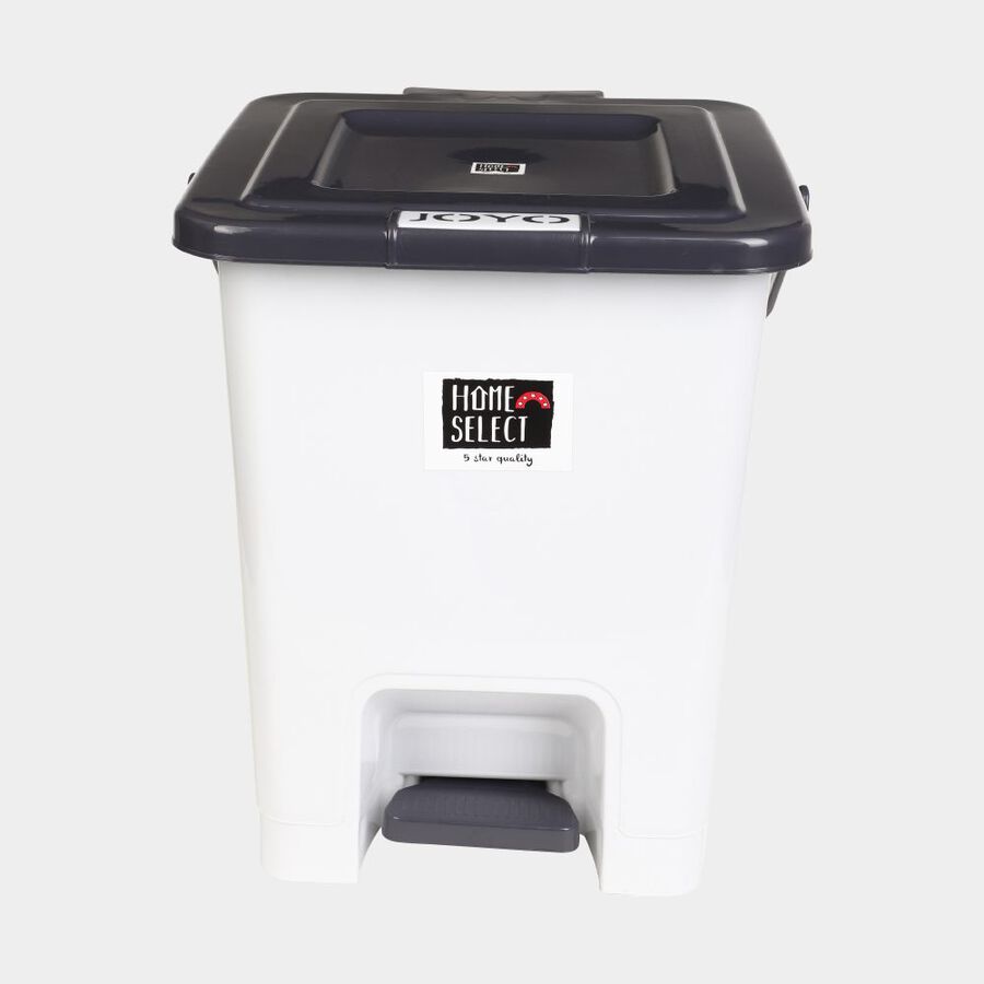 15 L White Plastic Dustbin, , large image number null