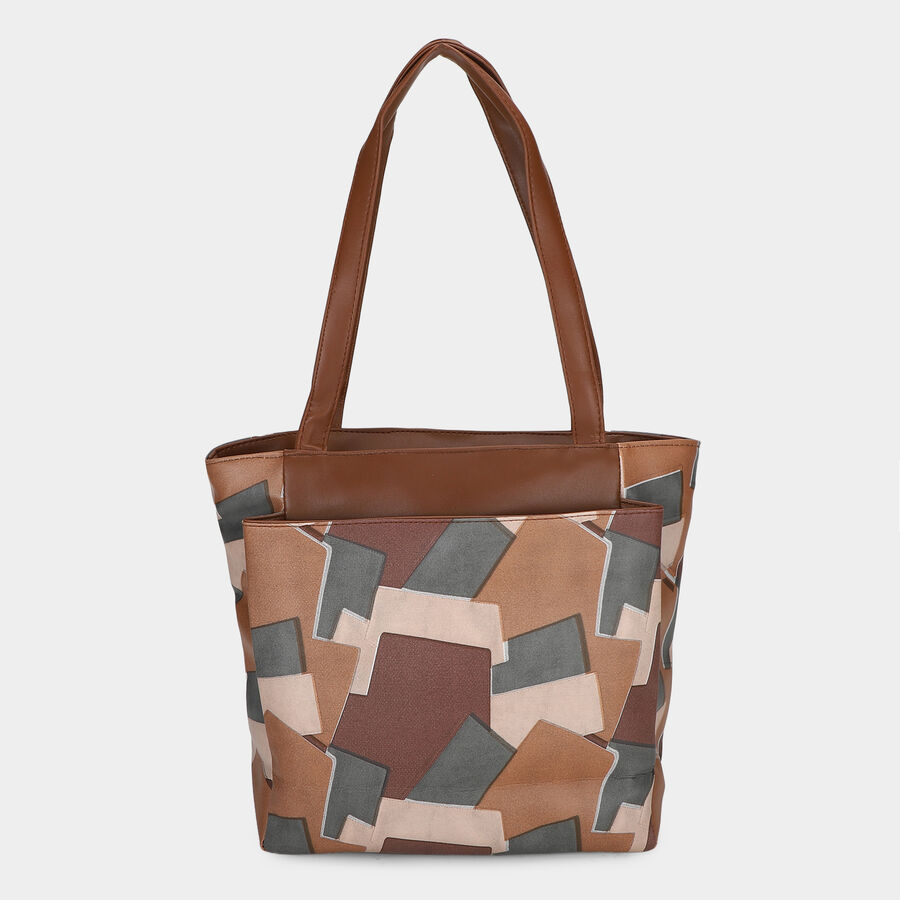 Woman's Brown Fabric Bag, , large