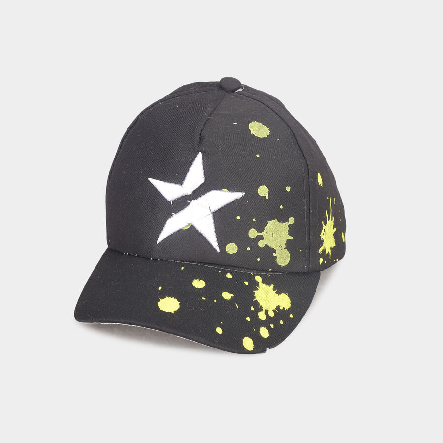 Kids' Black Nylon/Polyester Cap, , large image number null