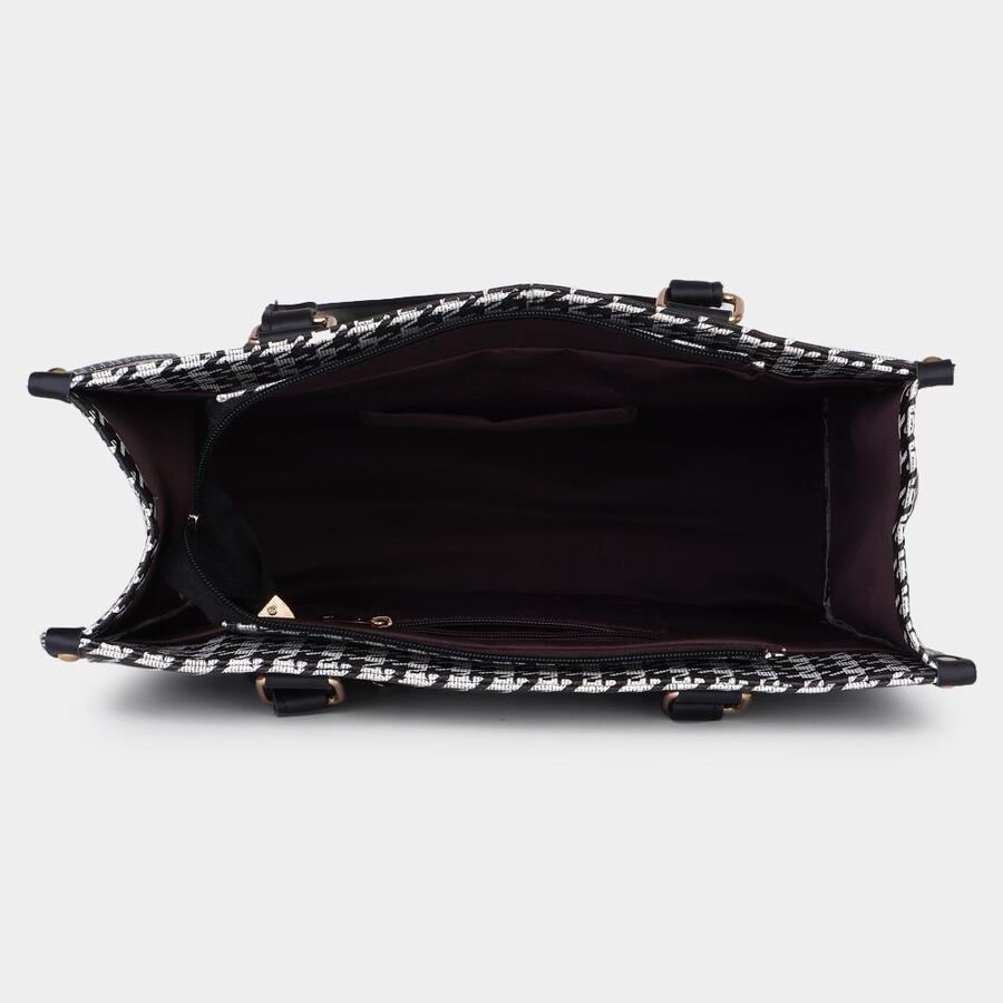 Women's Black Polyurethane Hand Bag, , large image number null
