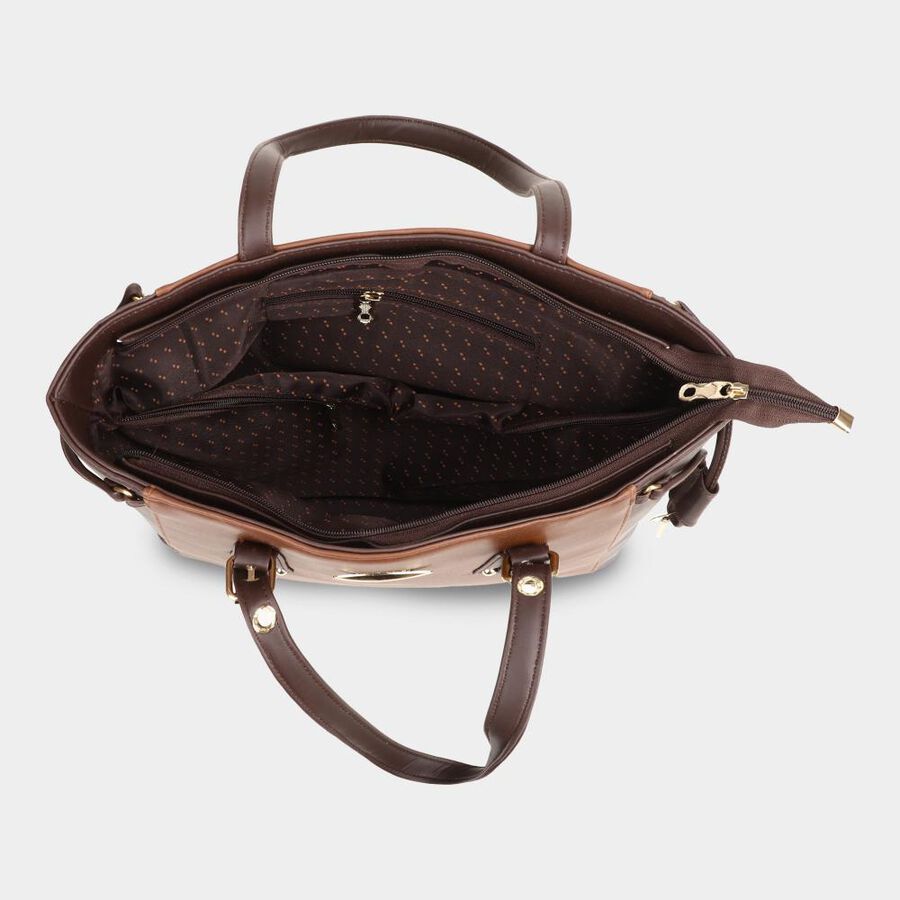 Women's Tan Polyurethane Hand Bag, , large image number null