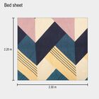 120 GSM Navy Blue Polyester Double Bedsheet, , small image number null