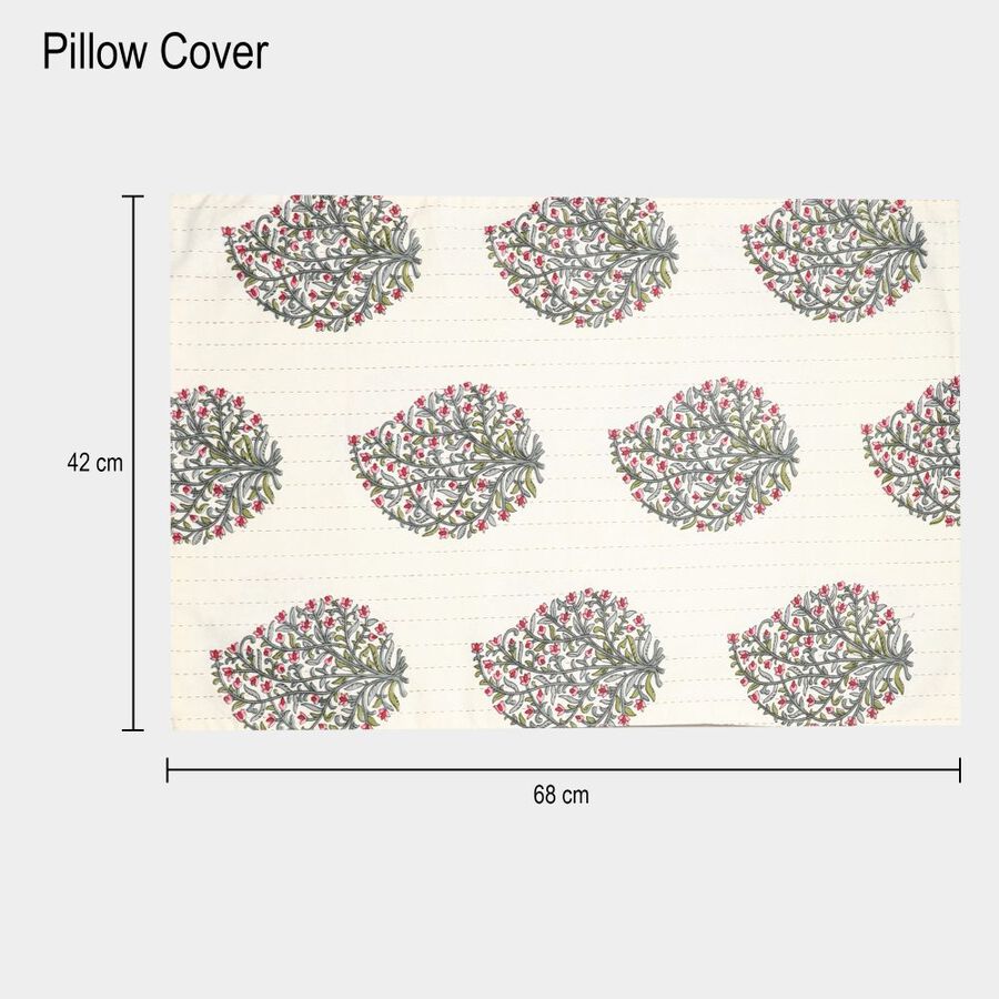 Pink Cotton Double Bedsheet with Pillow Cover, , large