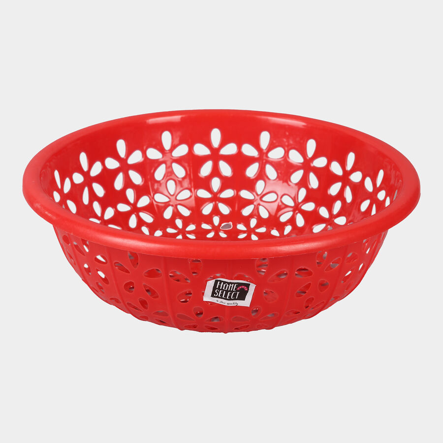 Red Plastic Basket, Set of 4, , large image number null