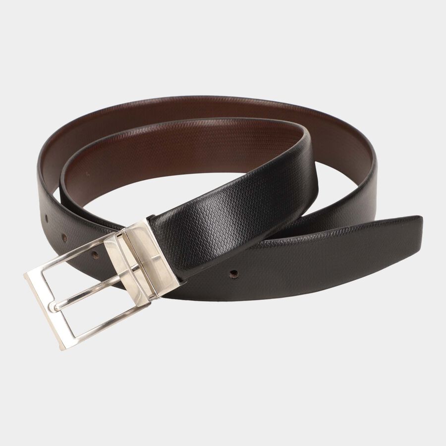 Men's Black Leather Formal Belt, , large image number null