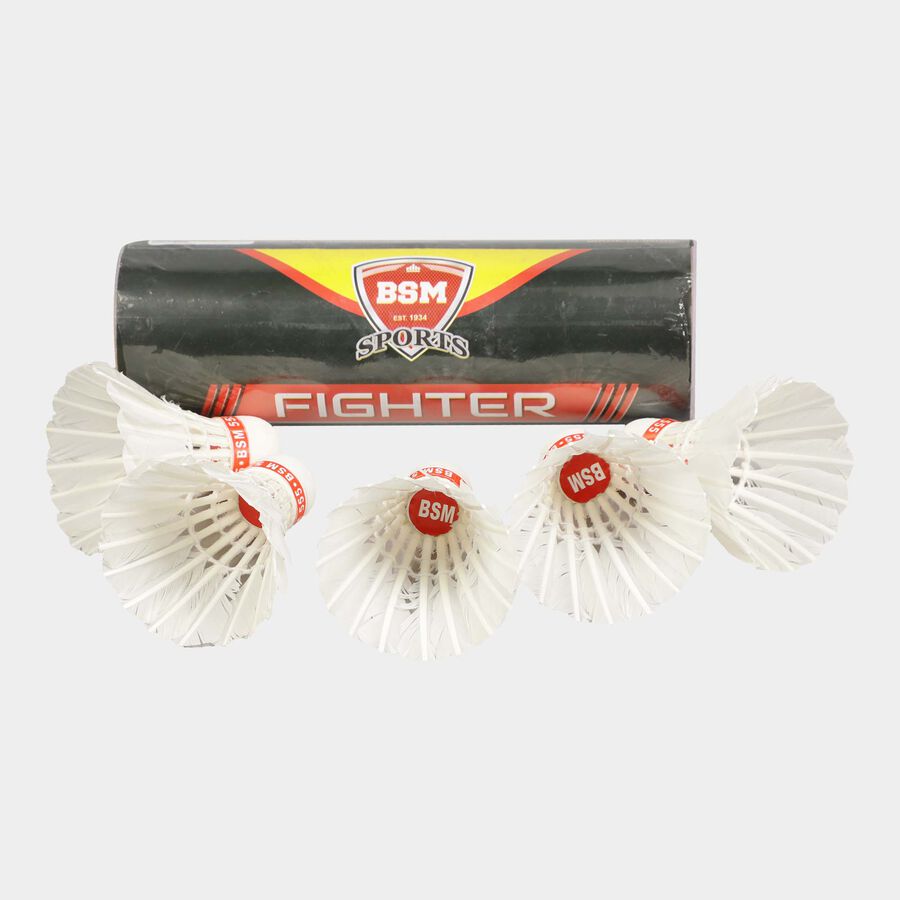 Feather Shuttlecock, White, 80 cm, 45 g, , large image number null