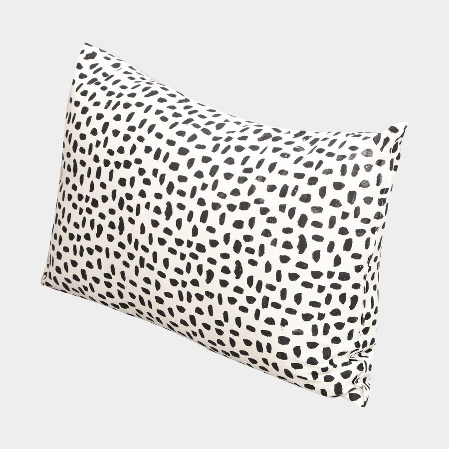 Black and White Abstract Printed Pillow Cover, , large