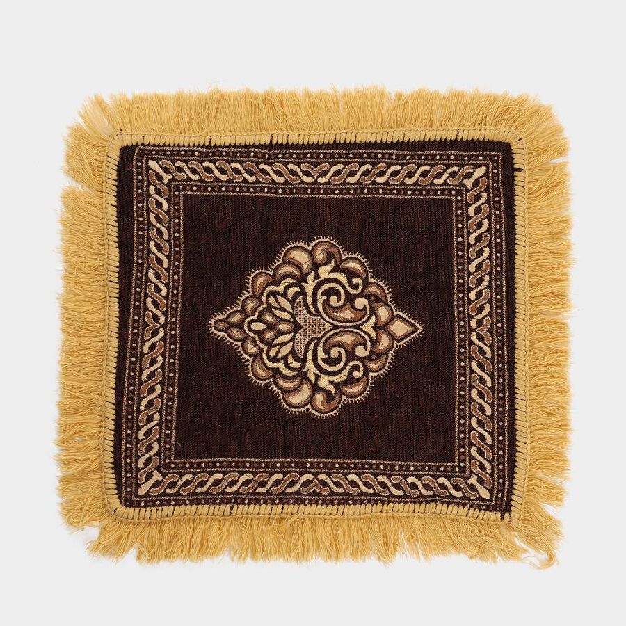 Brown Polyester Pooja Mat , , large