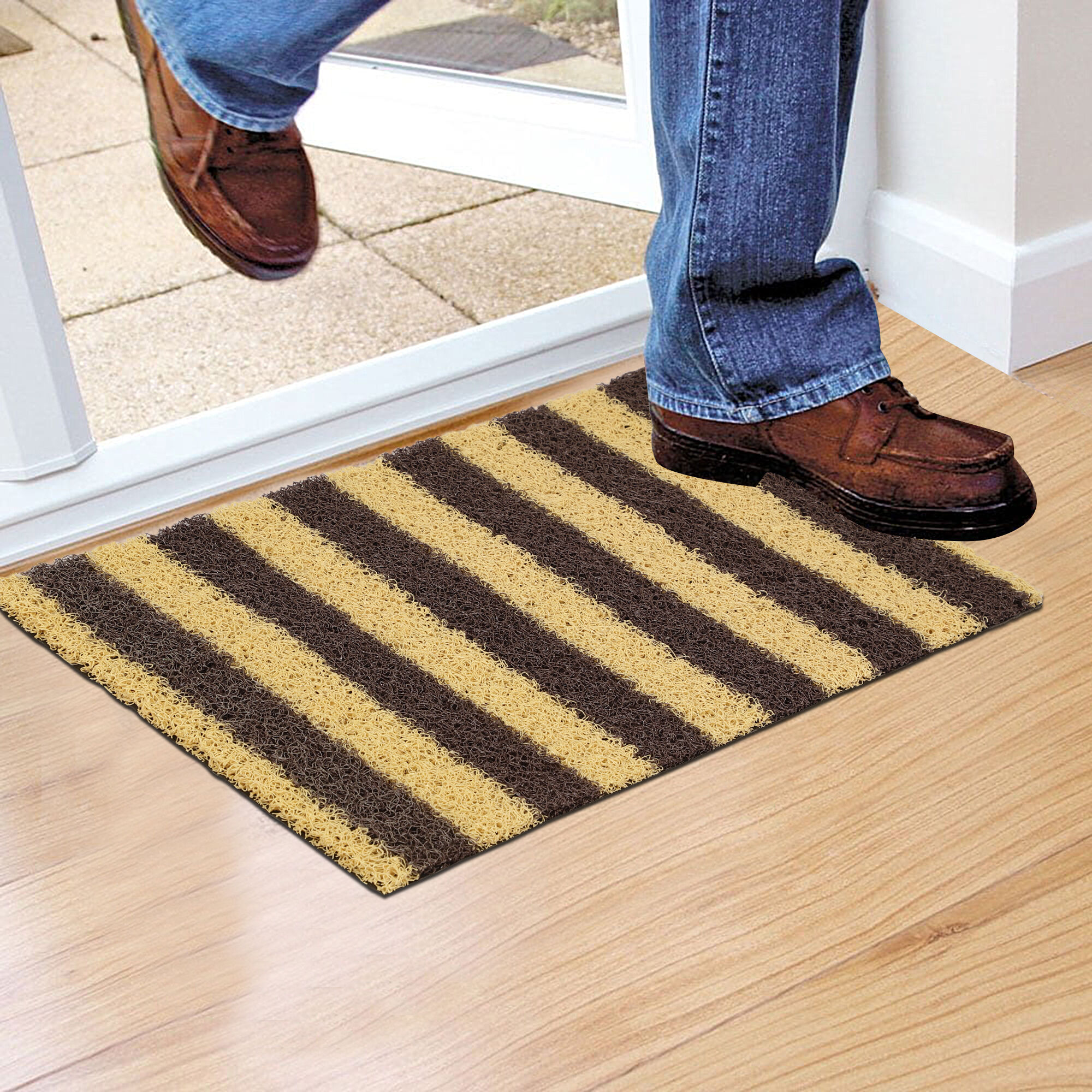 Home Beautiful                         Anti-Skid Yellow Polypropylene Door Mat