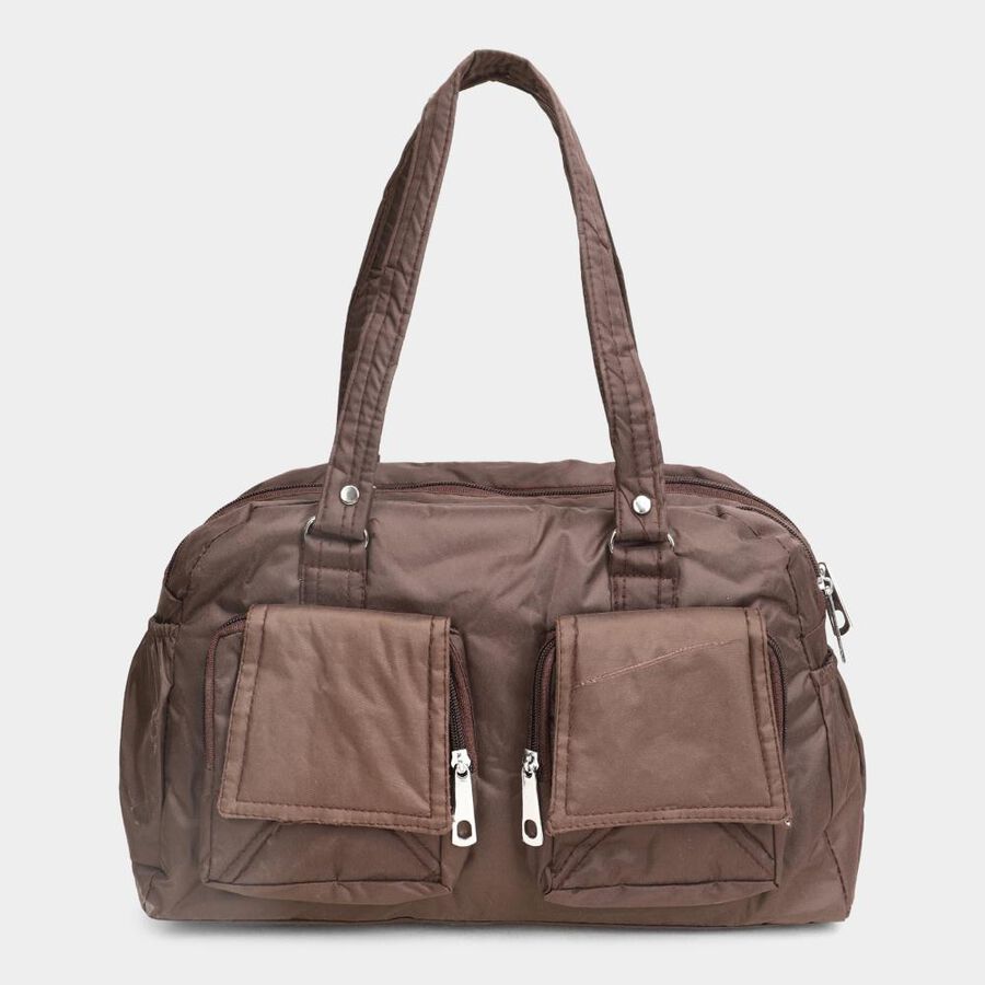 Women's Brown Fabric Hand Bag, , large image number null