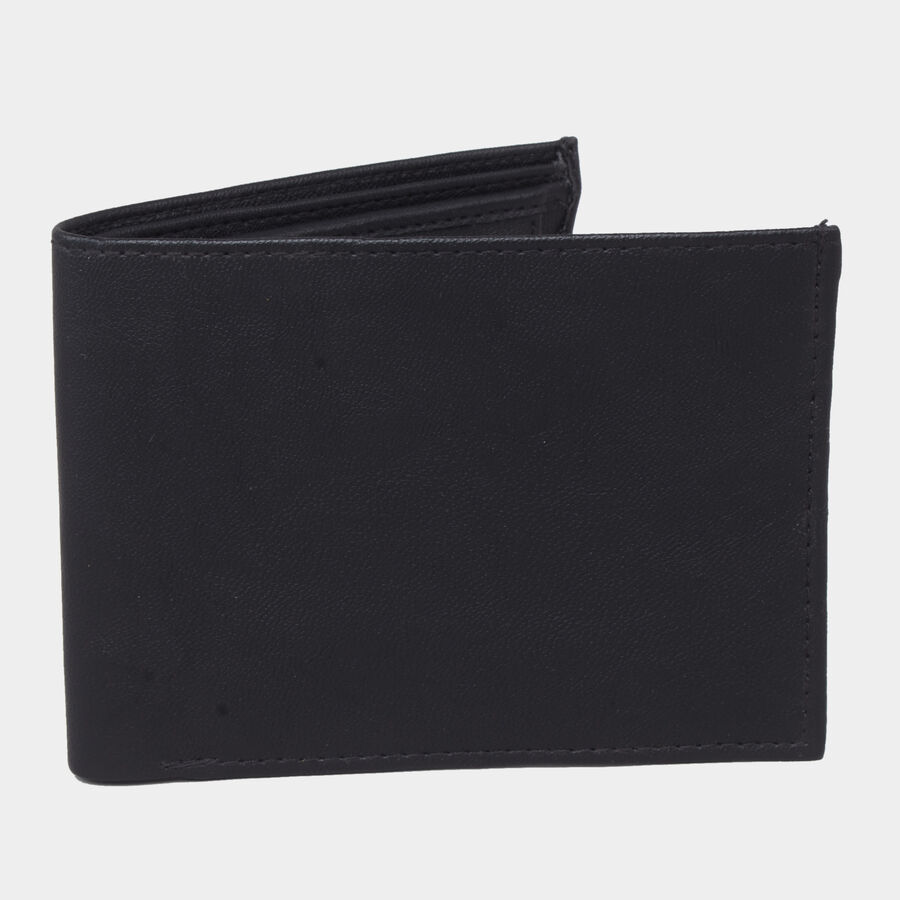 Men's Black Polyurethane Wallet, , large image number null