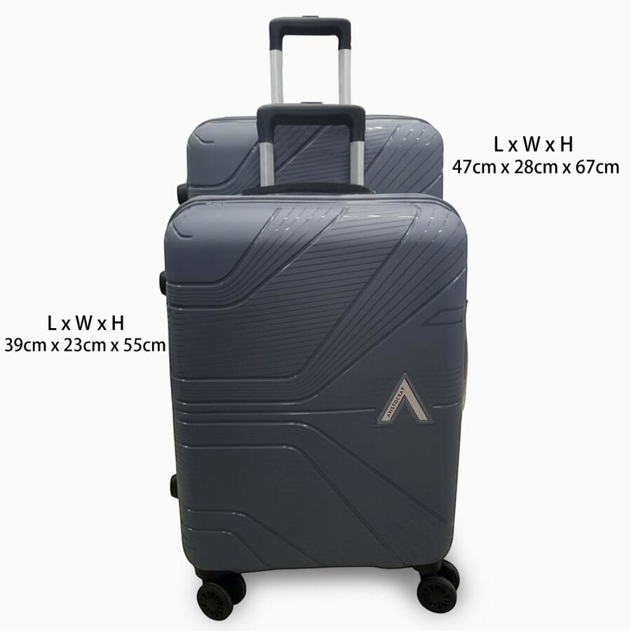 8-Wheel Polypropylene Hard Case Trolley, Set of 2, , large