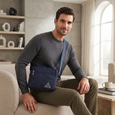 Blue Nylon/Polyester Utility Bag