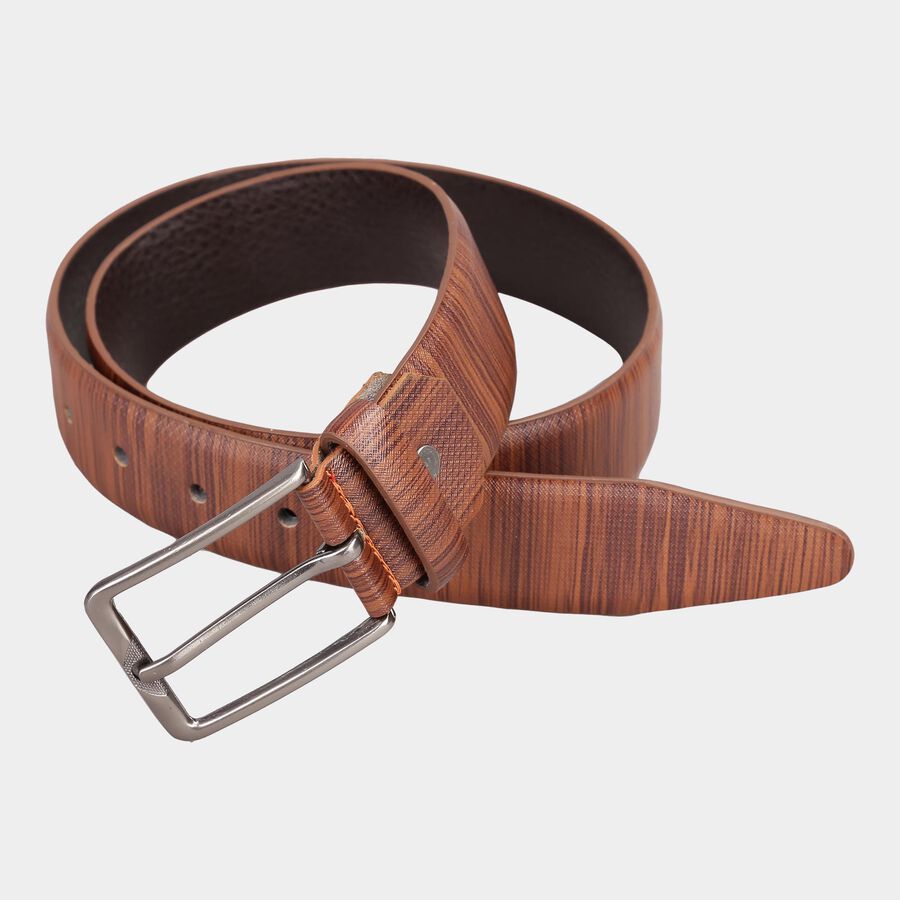 Men's Tan Polyurethane Casual Belt, , large image number null