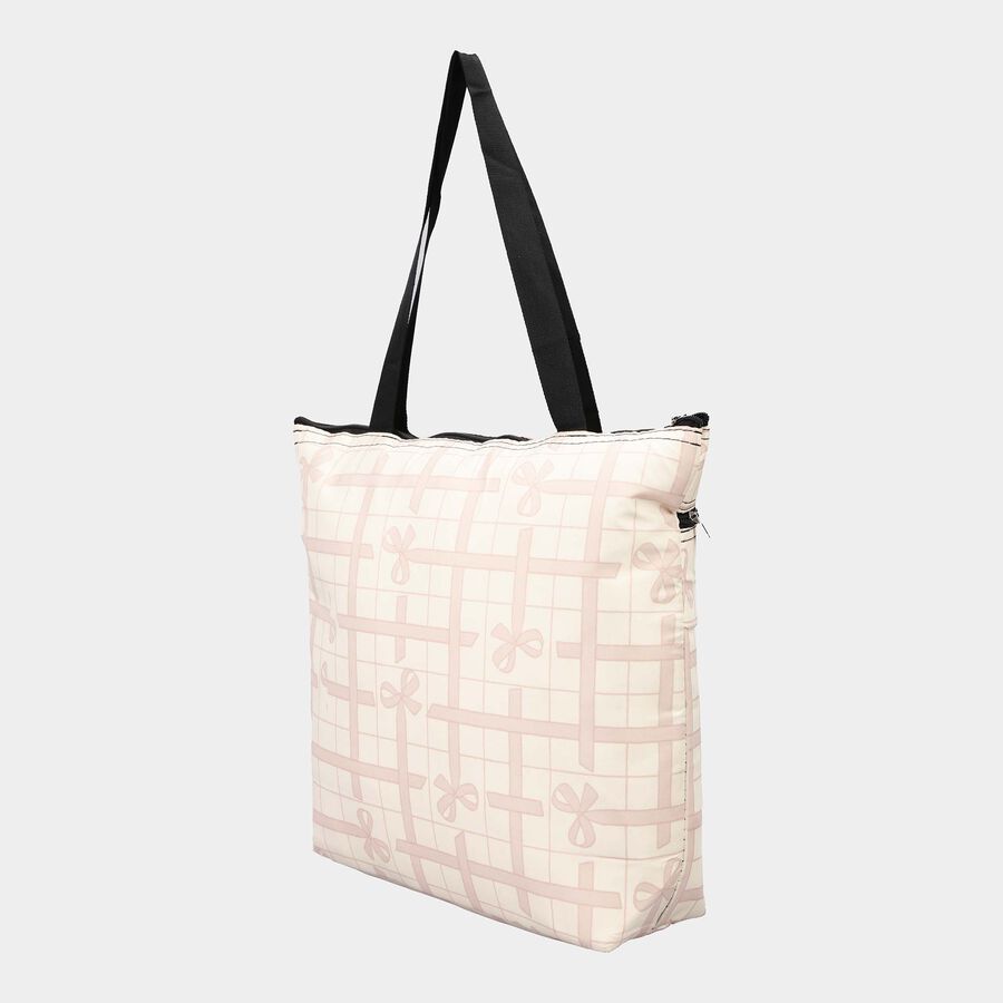 Women's off-White Fabric Tote Bag, , large image number null