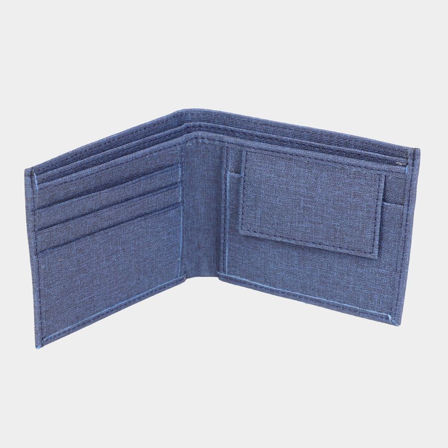 Men's Blue Polyurethane Wallet, , large image number null