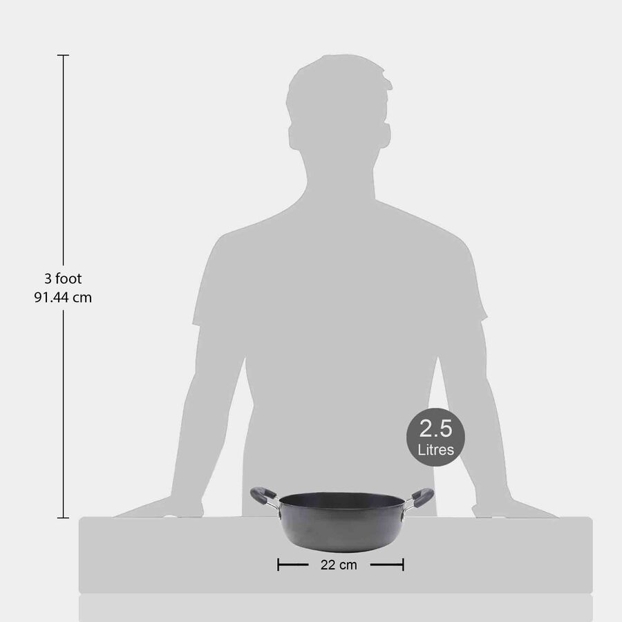 2.5 L Non-Stick Kadhai, 22 cm Dia., , large image number null