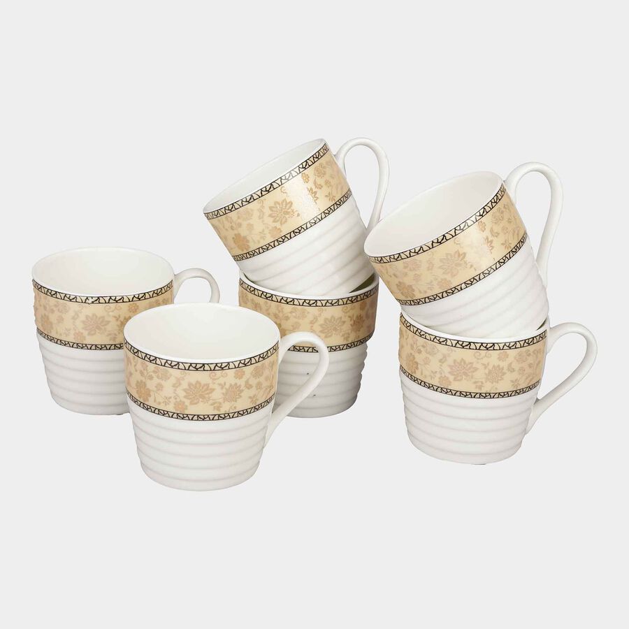 160 ml Bone China Mug, Set of 6, , large image number null