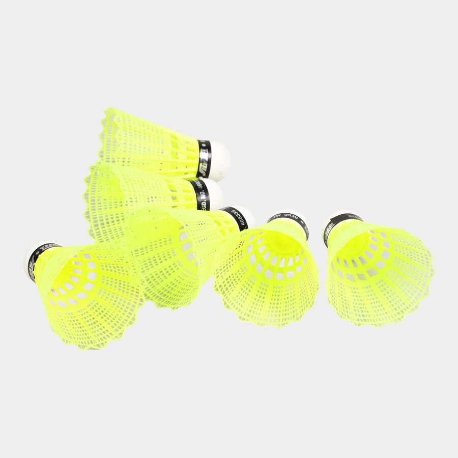 Plastic Shuttlecock, Yellow, 22.9 X 22.9 X 6.6 cm, 107 g, , large image number null